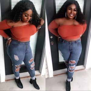 Blue Ripped Denim Jeans